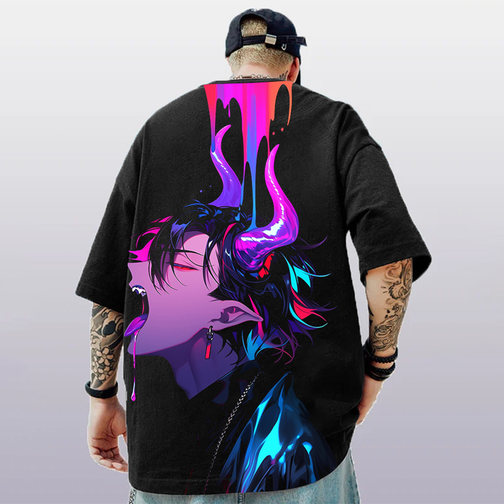 3D Printing Service - 3d Anime Character Print Men's T-Shirt