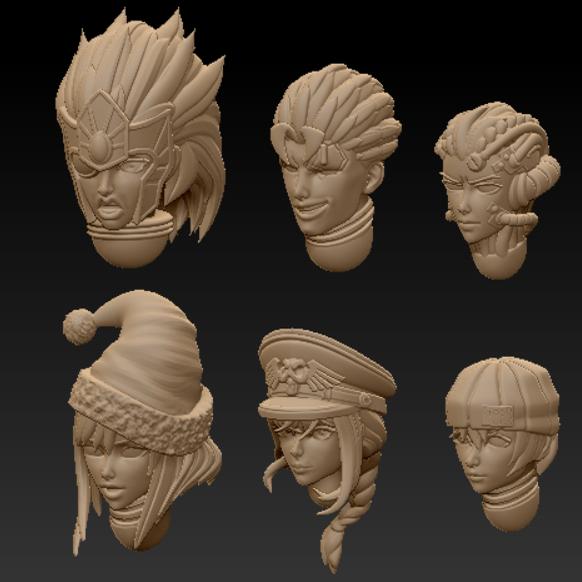 3D Printing Construction - Head Sculpt Upgrade Parts 3D Printed