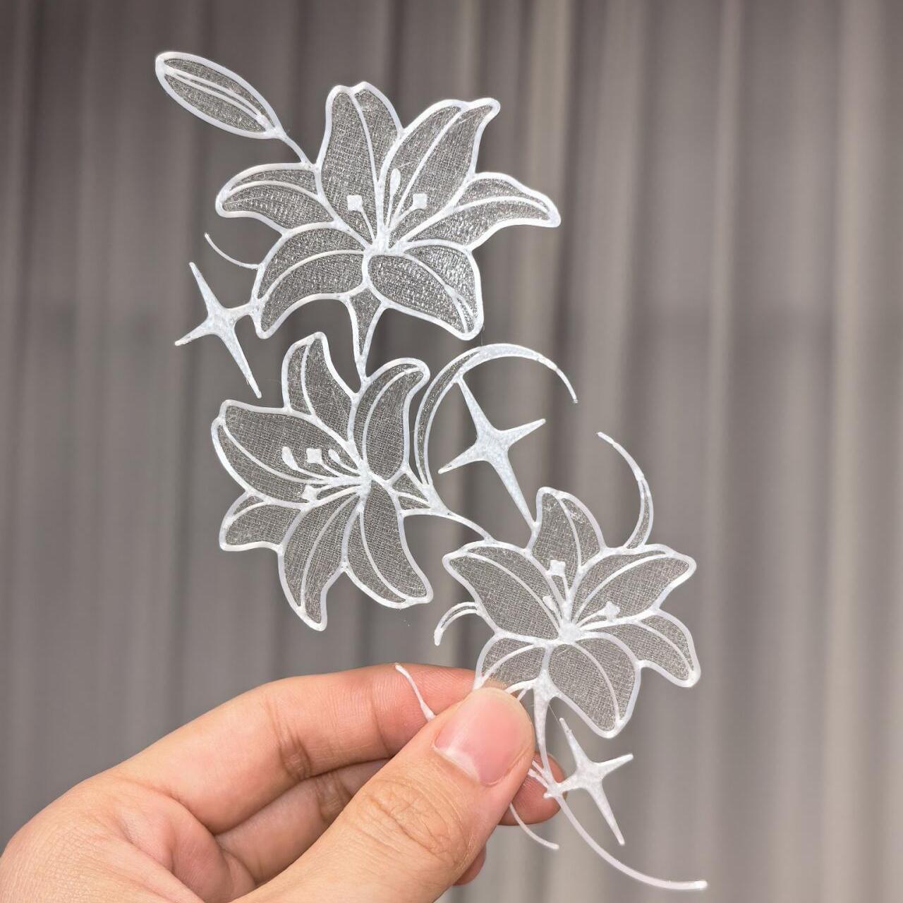3D Printing Journal - Korean style Imitation Organza Lily Embroidered