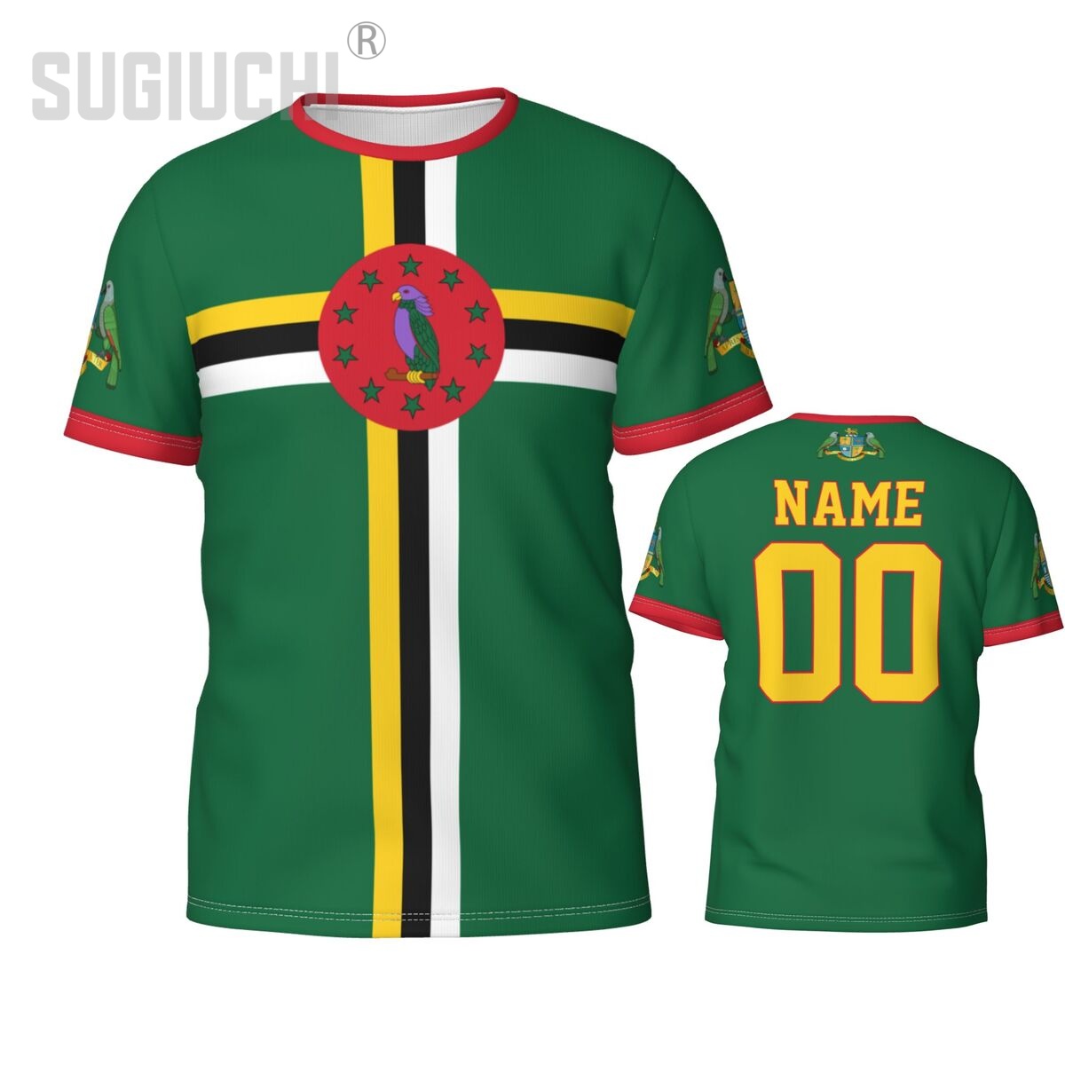 3D Printing Service - Custom Name Number Dominica Flag Emblem