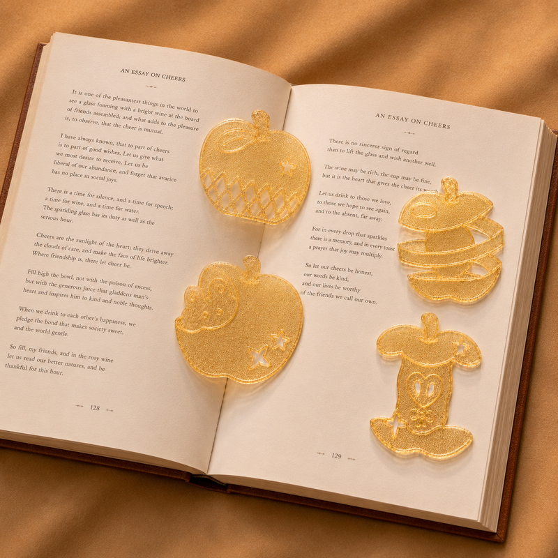 4Pcs/set Cute Apple Bookmarks  - đánh giá và giá 3D Printing Journal