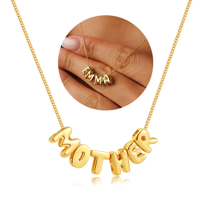 Bubble Letter Necklaces Custom - đánh giá và giá 3D Printing Jewellery