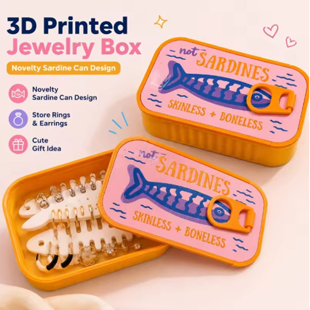 Sardine Tin Jewelry Box 3D Pri - đánh giá và giá 3D Printing Jewellery
