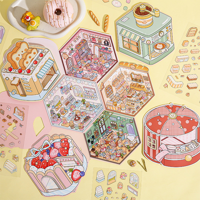 Cream Bear PET Diorama Sticker - đánh giá và giá 3D Printing Construction