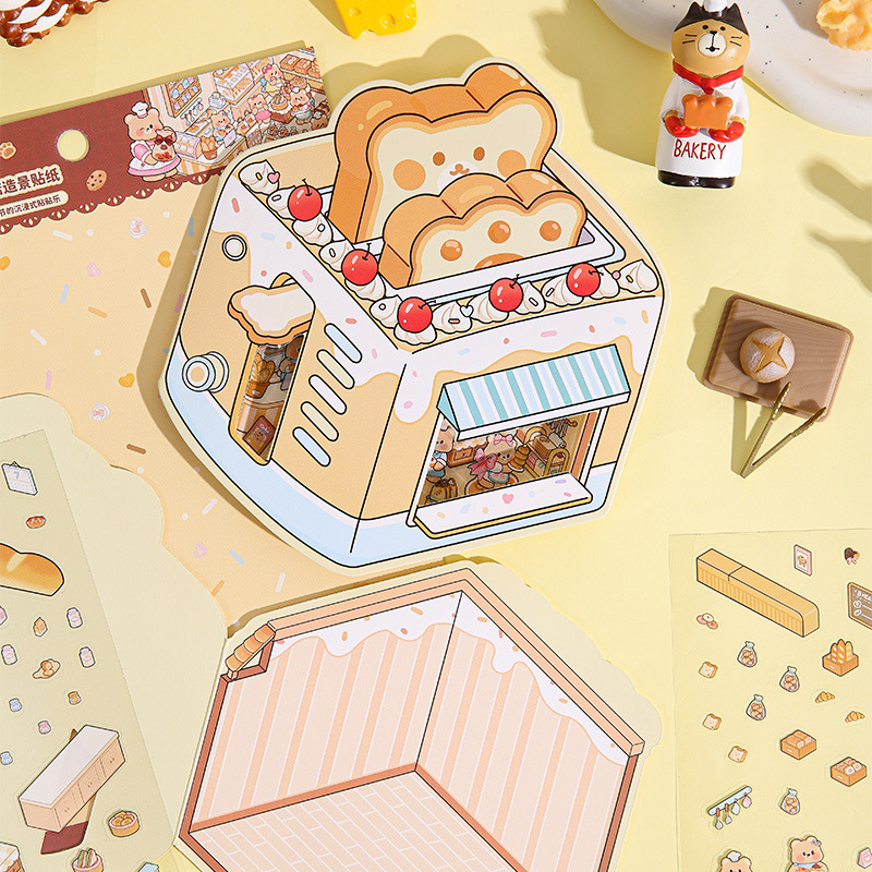 Cream Bear PET Diorama Sticker - đánh giá và giá 3D Printing Construction