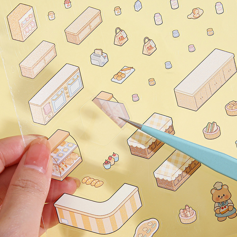Cream Bear PET Diorama Sticker - đánh giá và giá 3D Printing Construction