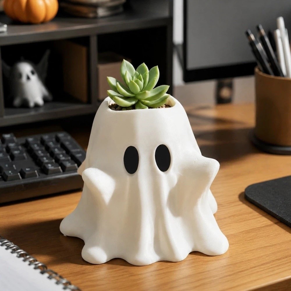 3D Printed White Ghost Vase Cr - đánh giá và giá 3D Printing Cafe