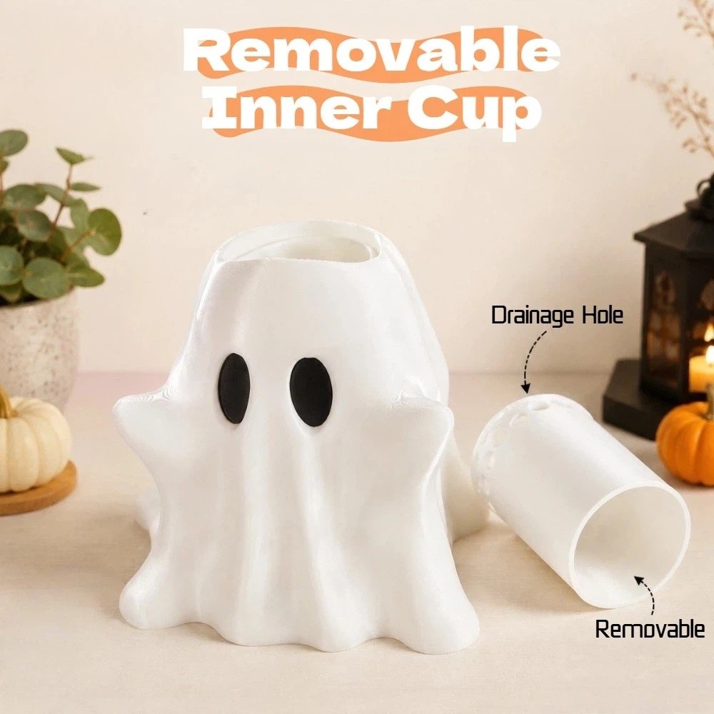 3D Printed White Ghost Vase Cr - đánh giá và giá 3D Printing Cafe
