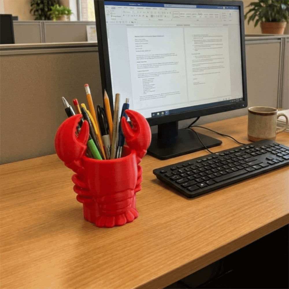 3D Printed Lobster-shaped Penc - đánh giá và giá 3D Printing Cafe