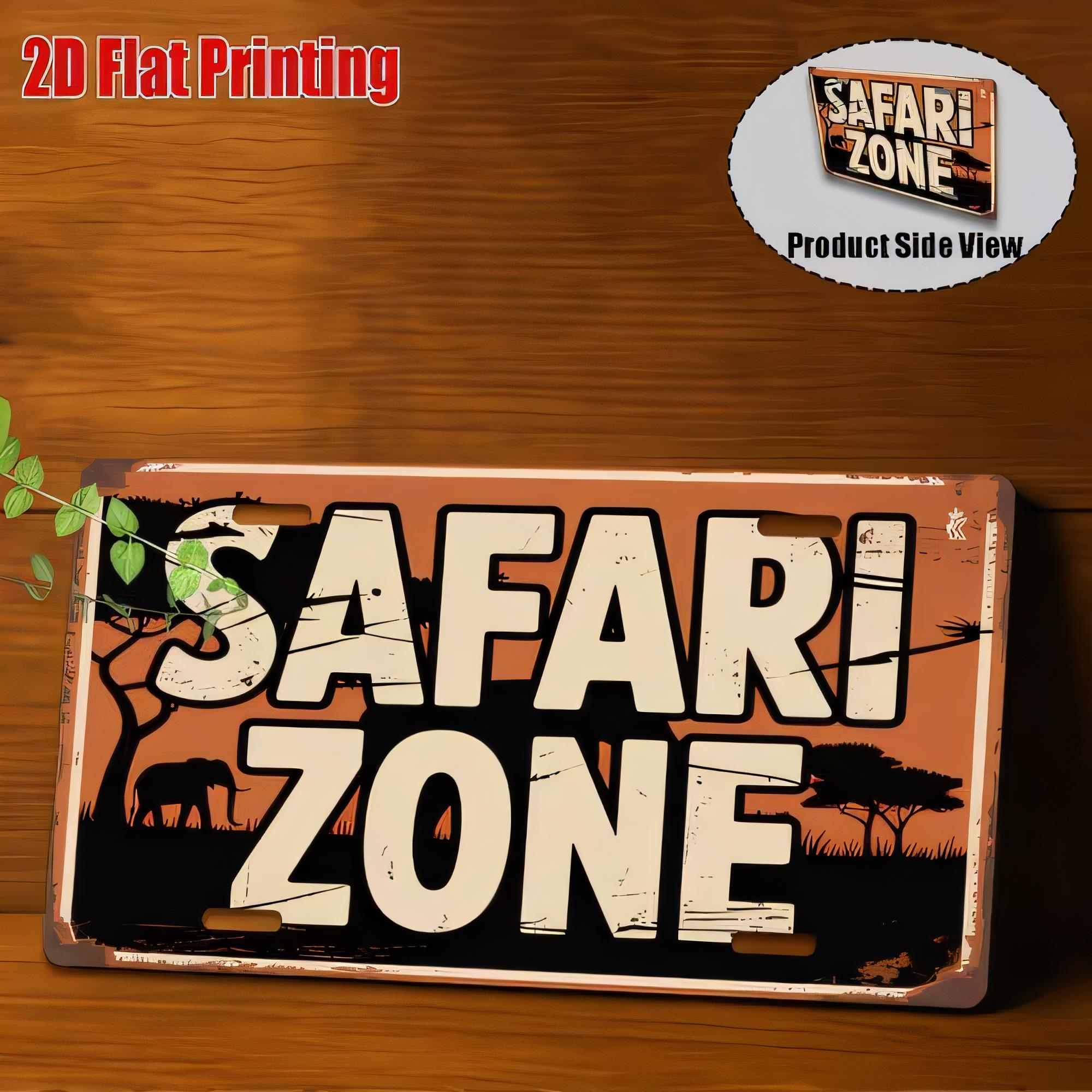 Tin Sign Safari Zone 3D Flat P - đánh giá và giá 3D Printing Zone